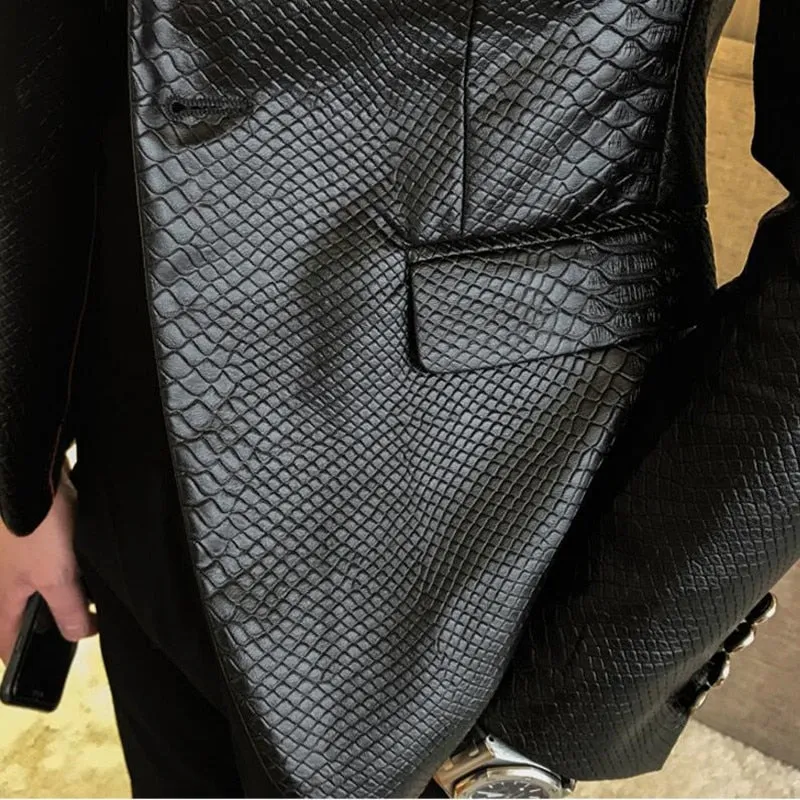 2019 Men's high quality Leather Jackets Men lapel Collar Coats