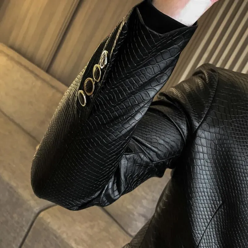 2019 Men's high quality Leather Jackets Men lapel Collar Coats