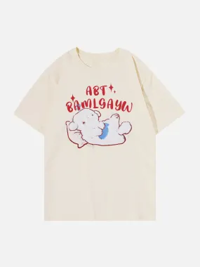 AlanBalen® - Bear Graphic Flocking Tee