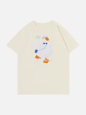 AlanBalen® - Cartoon Duck Patchwork Tee