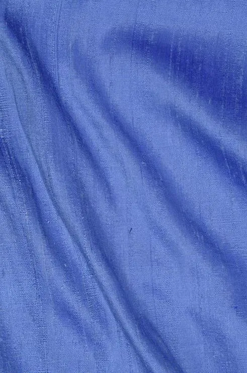 Azure Blue Dupioni Silk Fabric
