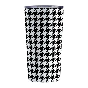 Black and White Houndstooth Tumbler Cup