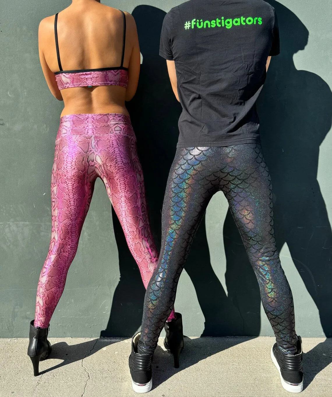 Black Fish Merman Meggings // Great Festival Mermaid Costume // Sparkly Holographic Merman Leggings