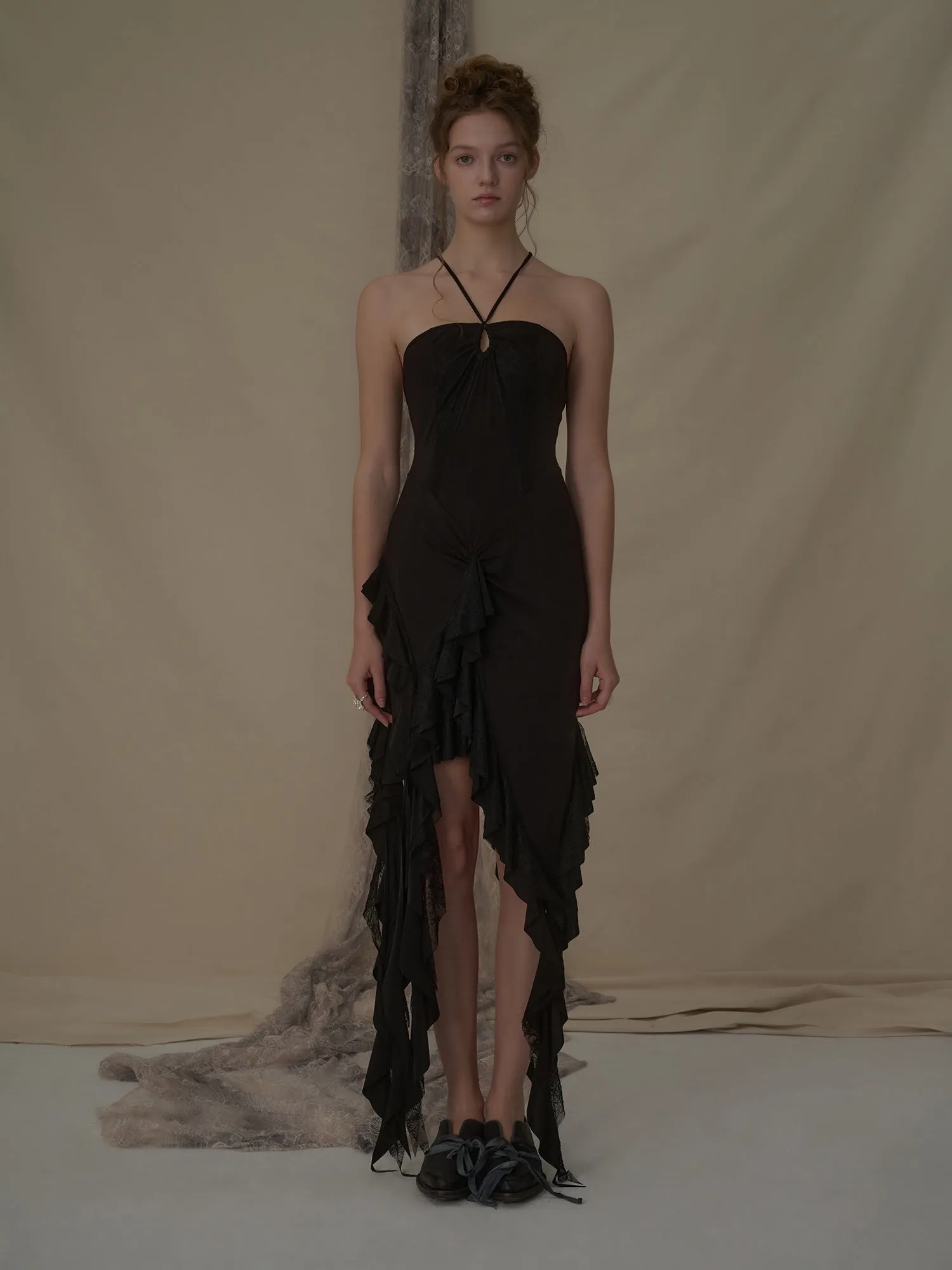 Black Knit Camisole Dress