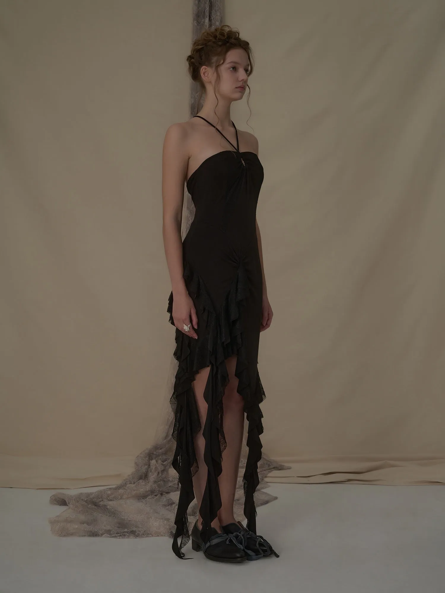Black Knit Camisole Dress
