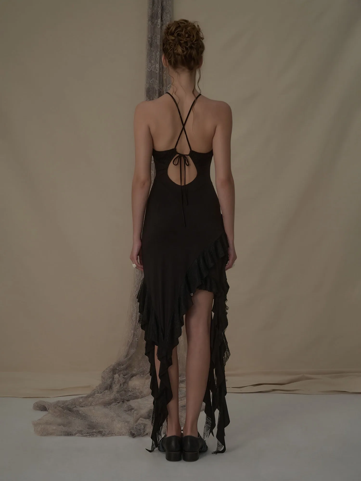Black Knit Camisole Dress