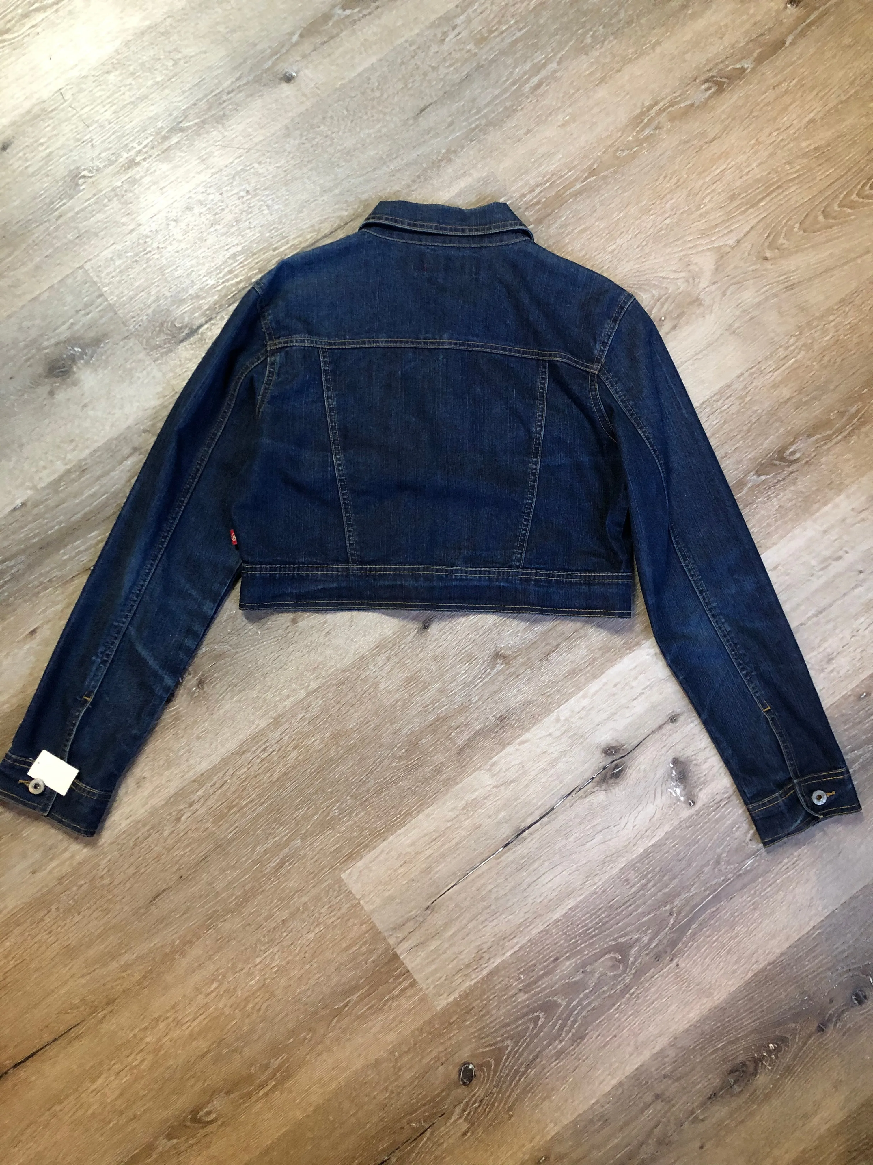 Bongo Jeans Cropped Dark Wash Denim Jacket, SOLD