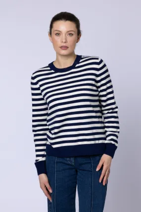Camille Striped Jumper (Navy Ivory)