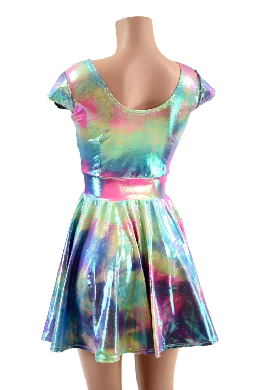 Cap Sleeve Skater Dress in Cotton Candy