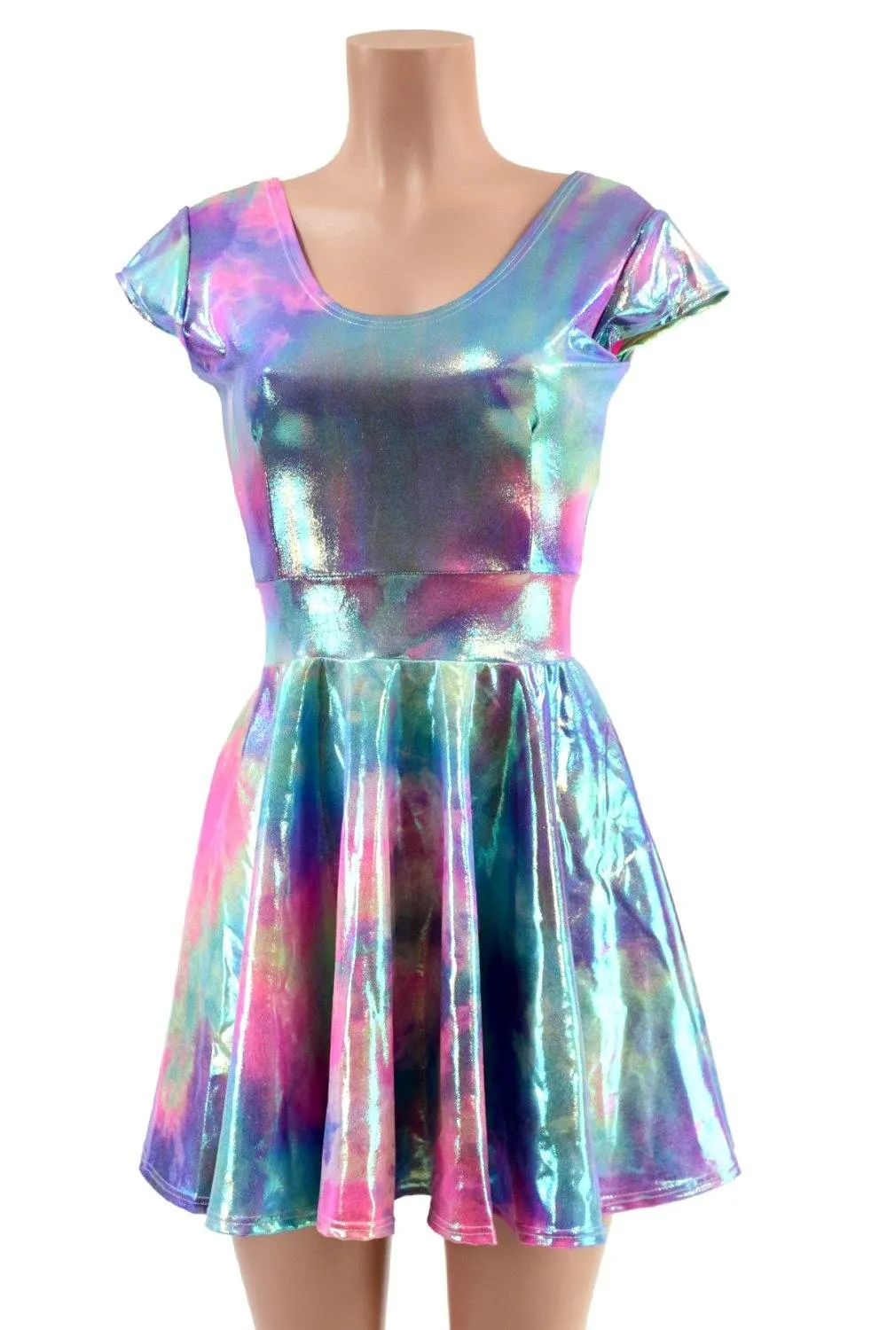 Cap Sleeve Skater Dress in Cotton Candy