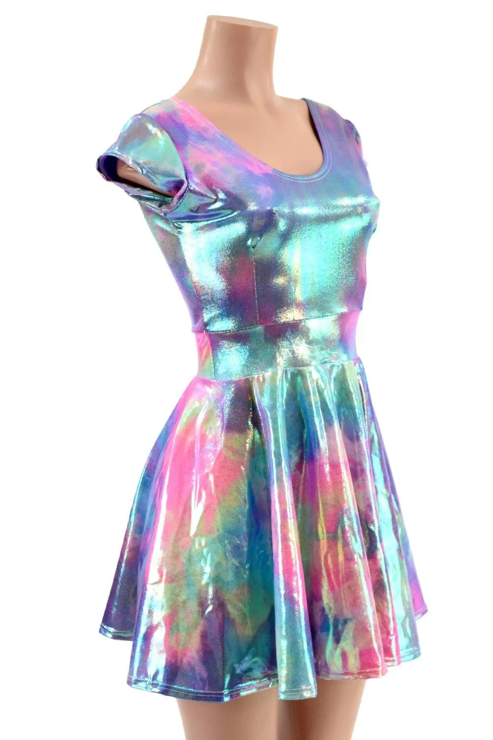 Cap Sleeve Skater Dress in Cotton Candy