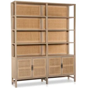 Caprice Wide Bookshelf, Natural