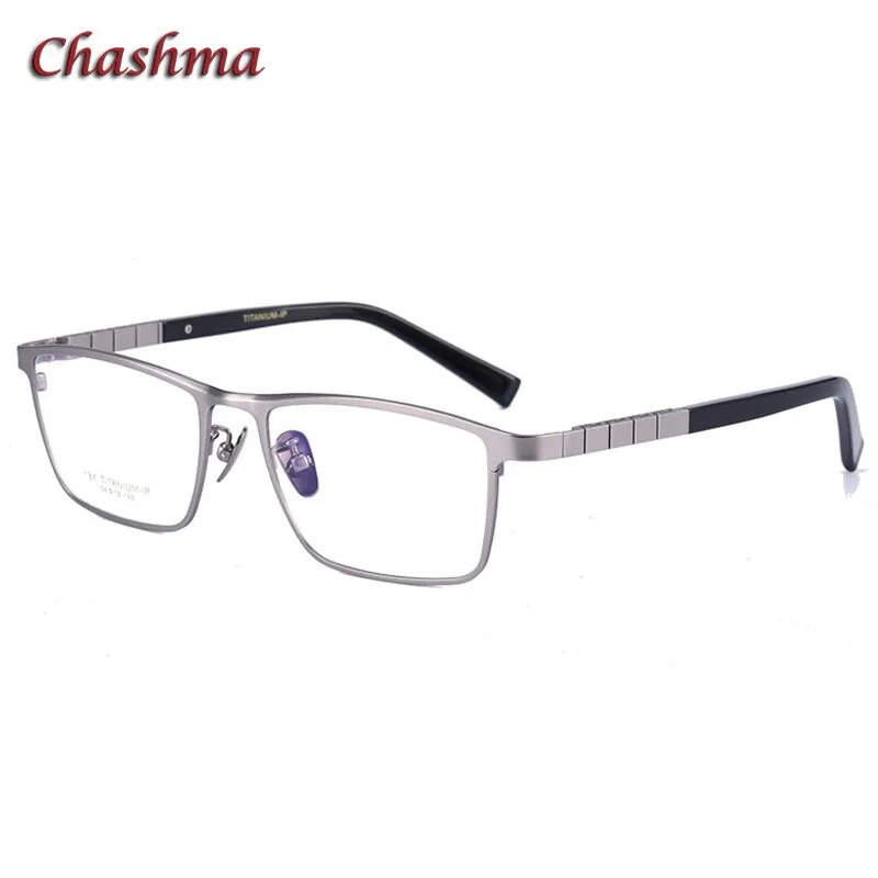 Chashma Ochki Men's Full Rim Square Titanium Eyeglasses 91067