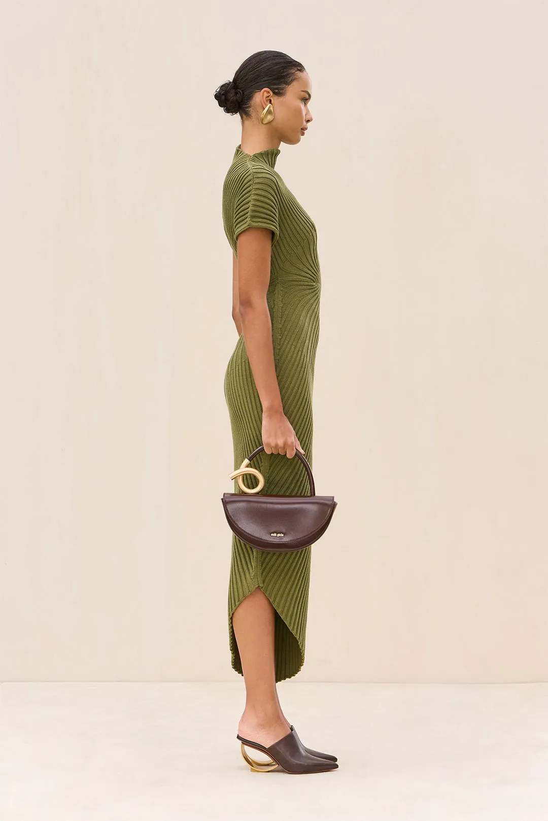 CHRYSTA KNIT DRESS - CEDAR