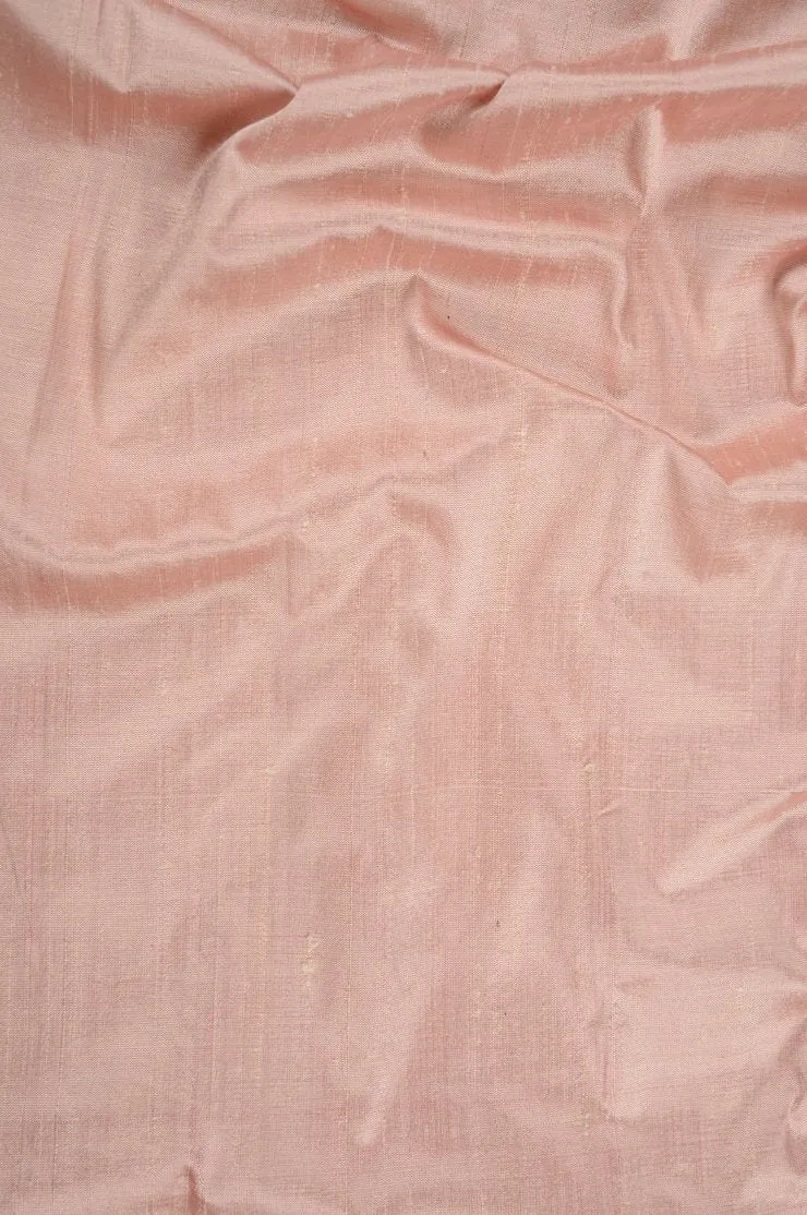 Coral Pink Dupioni Silk Fabric