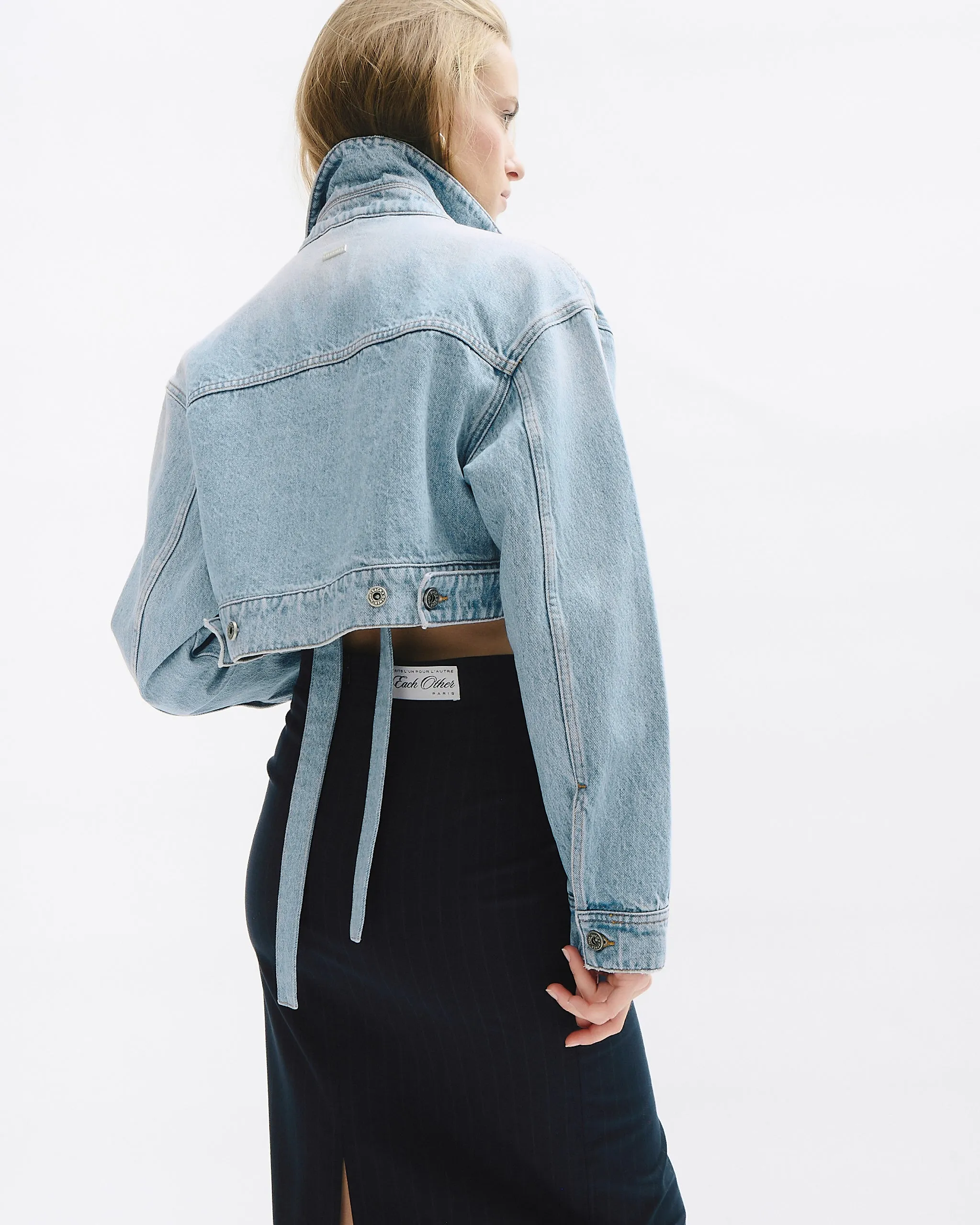 Cropped denim jacket