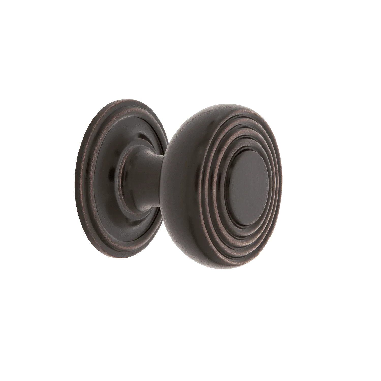 Deco Brass 1 3/8" Cabinet Knob with Classic Rose in Timeless Bronze