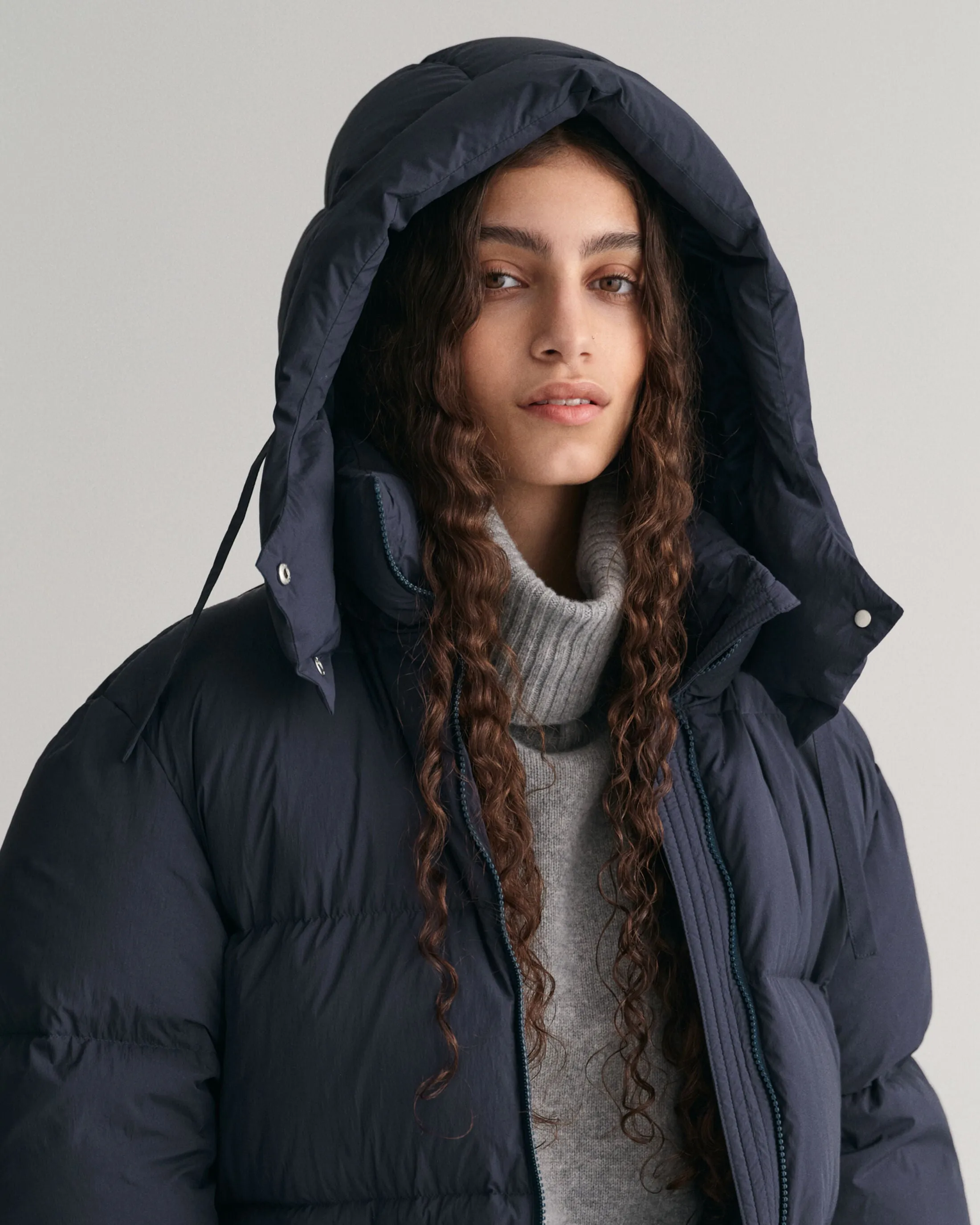 Full Length Down Coat - Evening Blue