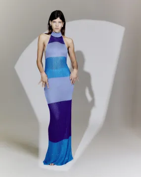 Giselle Dress - Striped Blue