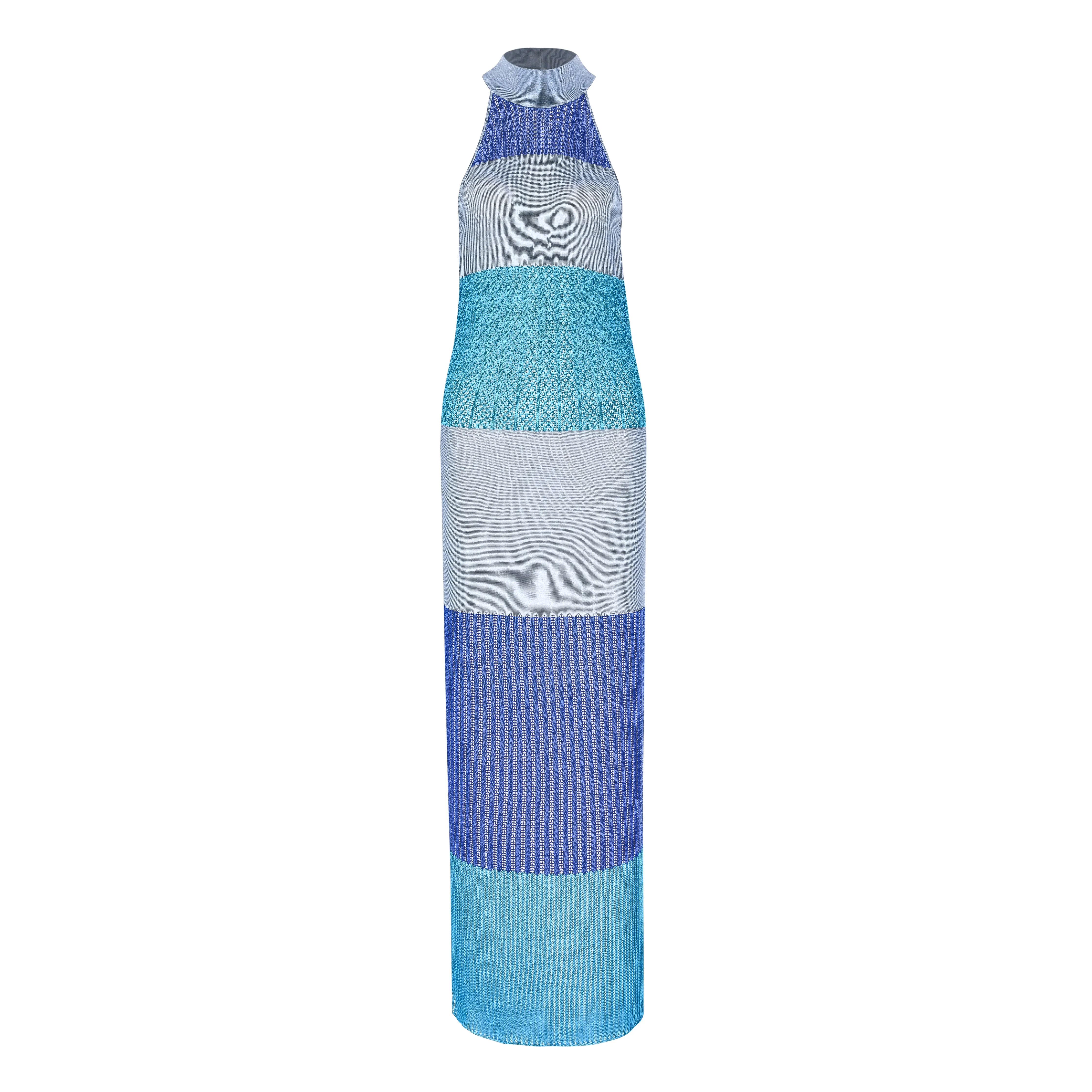 Giselle Dress - Striped Blue