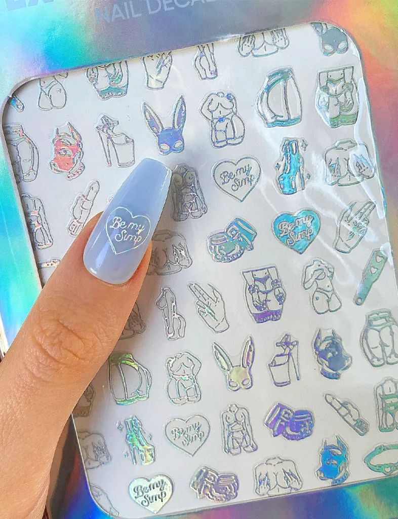 HOLOGRAPHIC BDSM NAIL DECALS