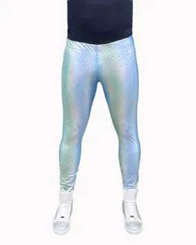 Ice Fish Merman Meggings // Great Festival Mermaid Costume // Holographic Merman Leggings
