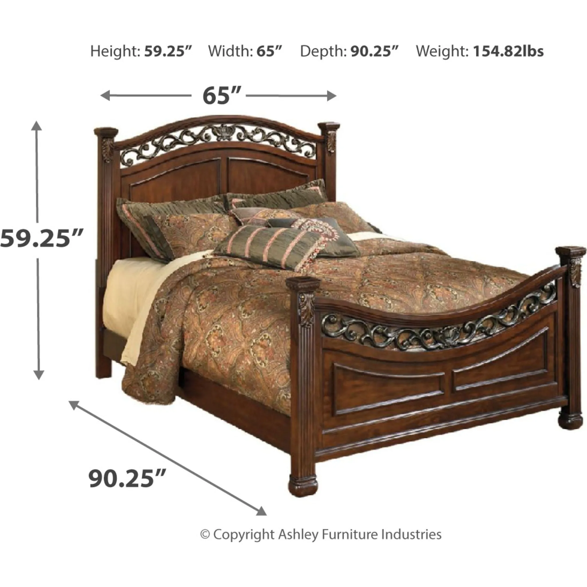 Leahlyn 3 Piece Panel Bed