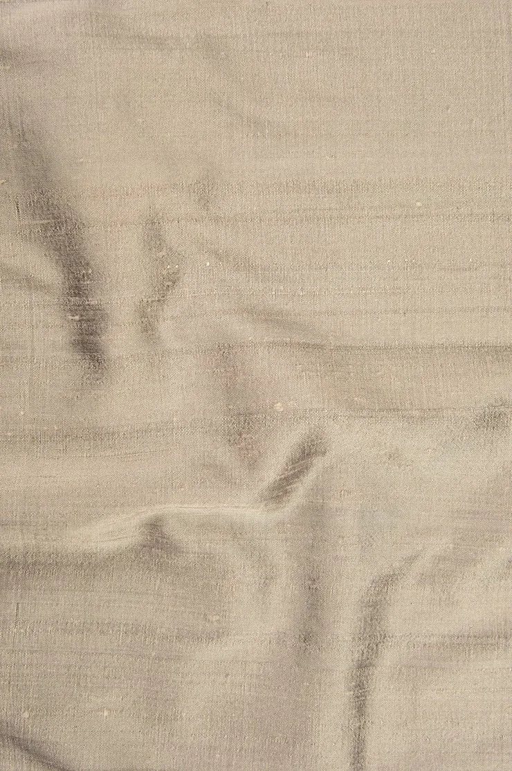 Light Shitake Dupioni Silk Fabric