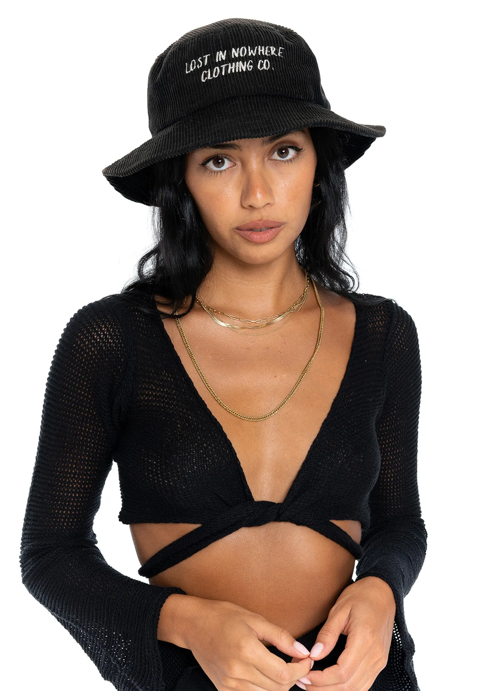 Mia Long Sleeve Knit Crop - Black