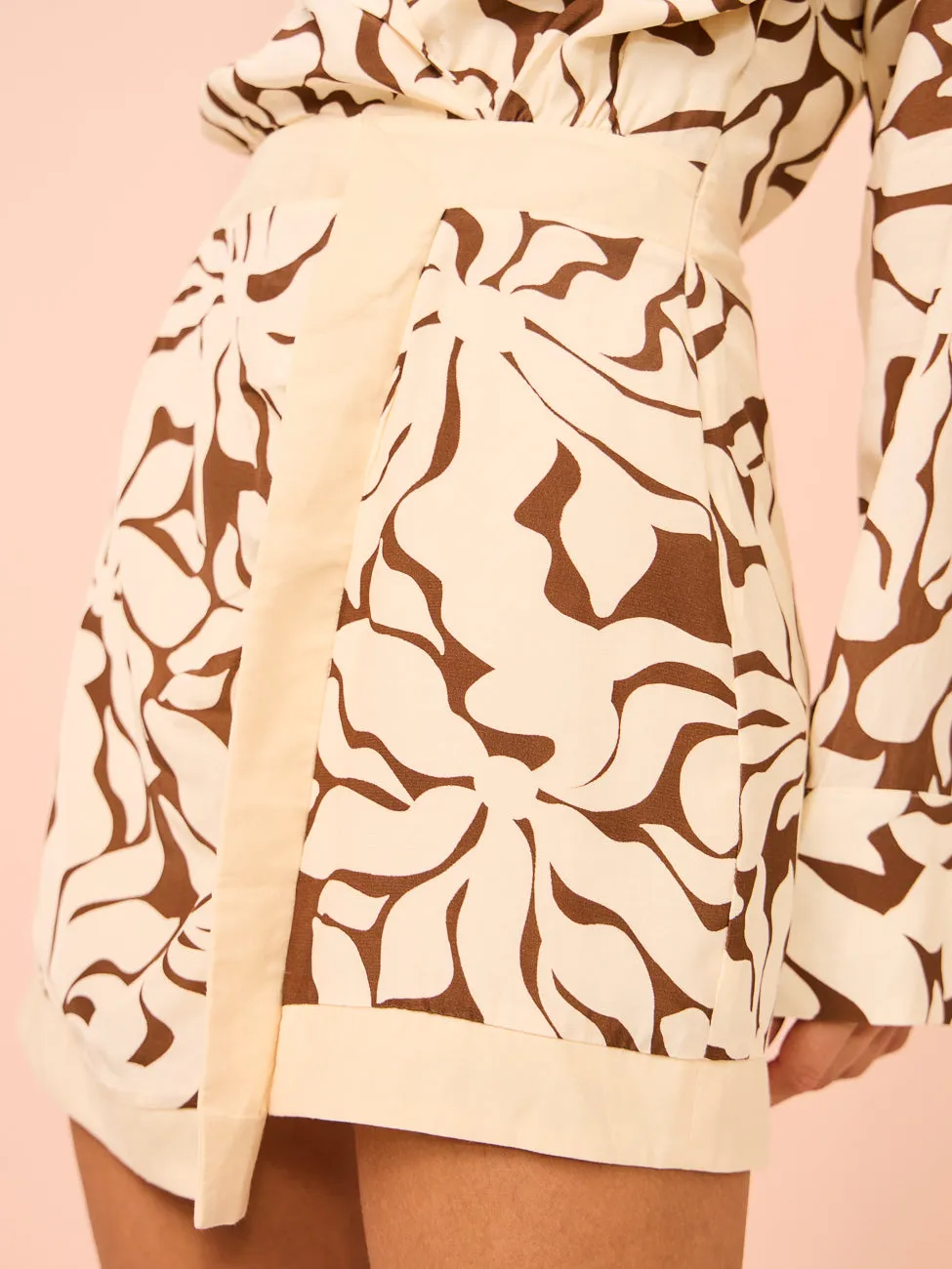 Mon Renn High Tide Mini Dress in High Tide Coffee