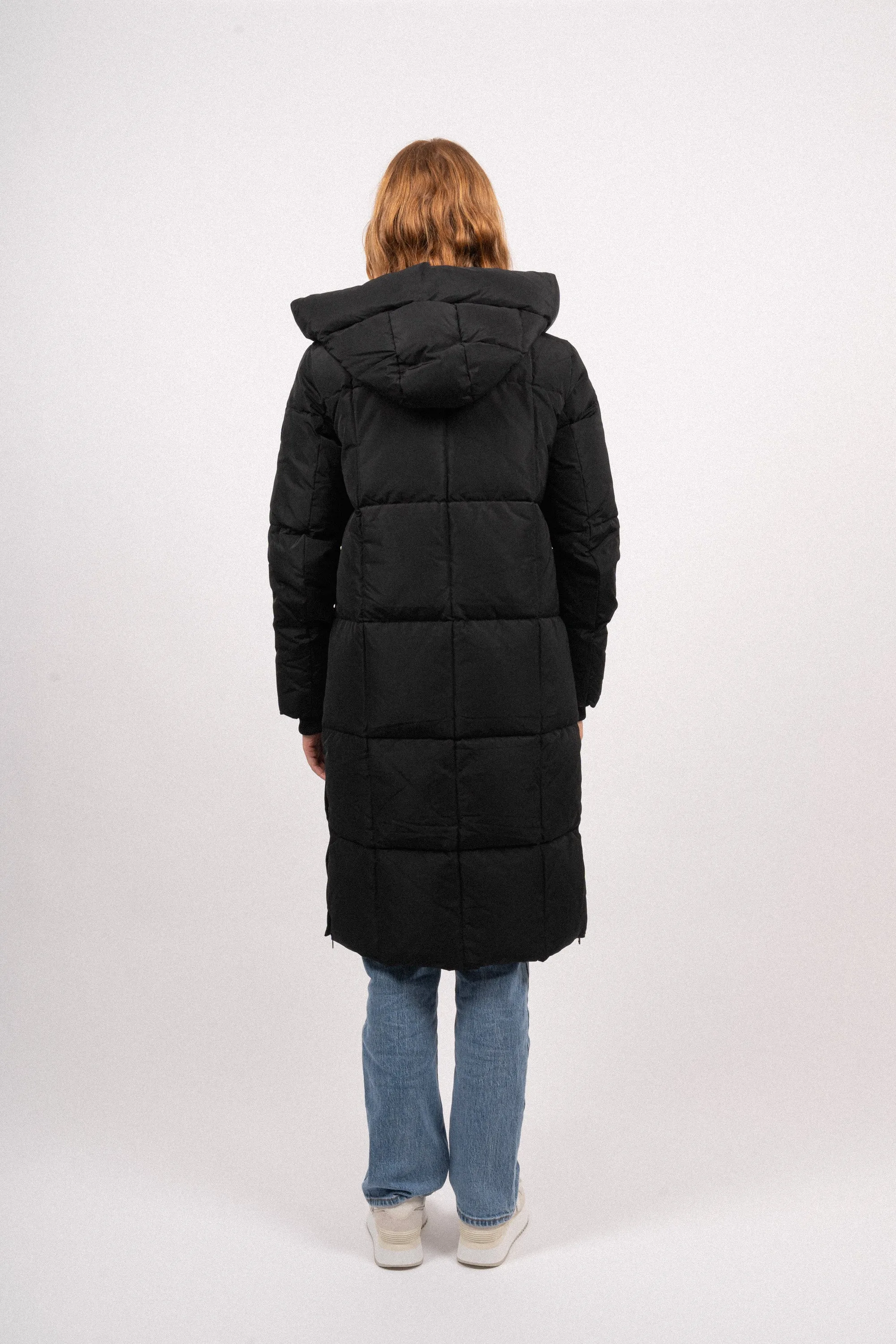 Nova Square Down Coat - Black