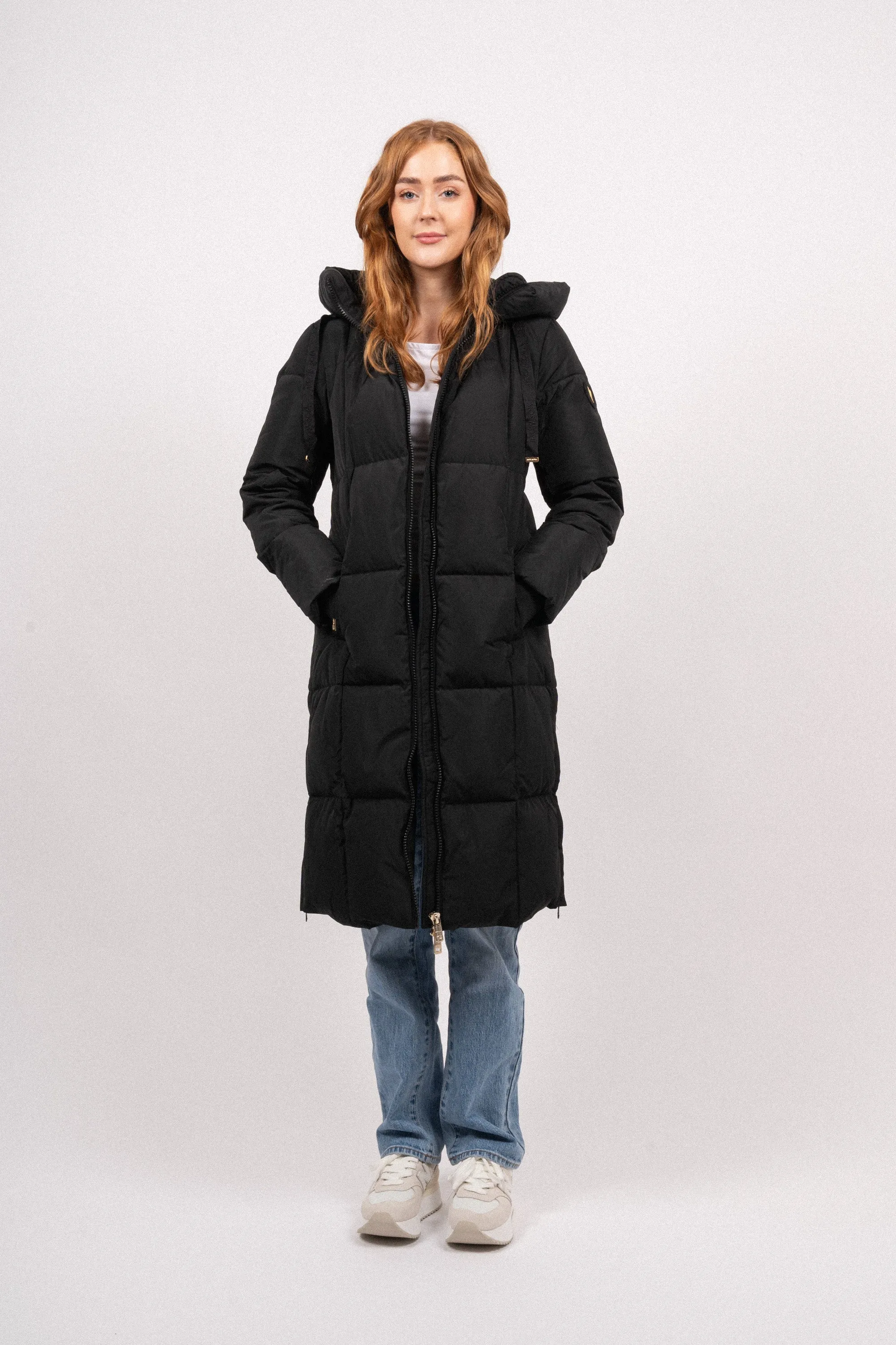 Nova Square Down Coat - Black