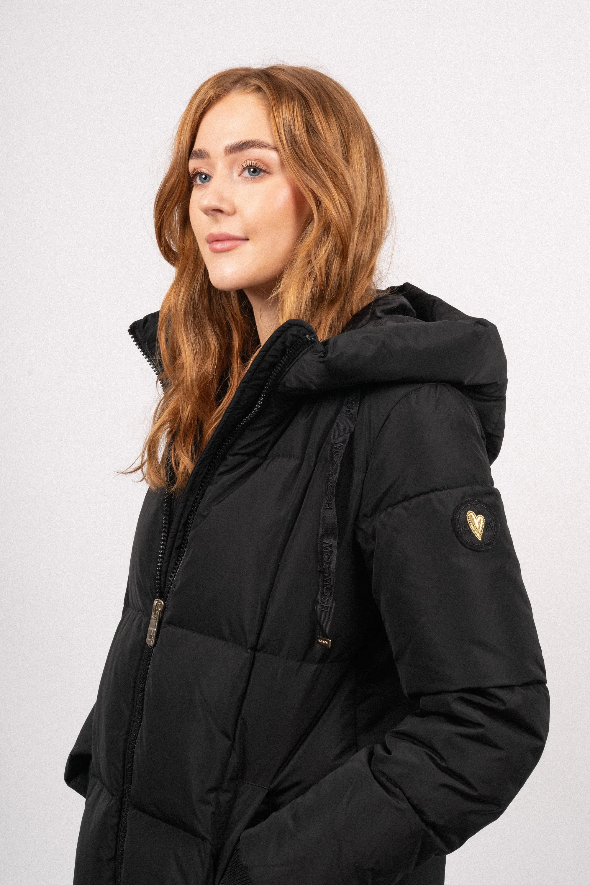 Nova Square Down Coat - Black