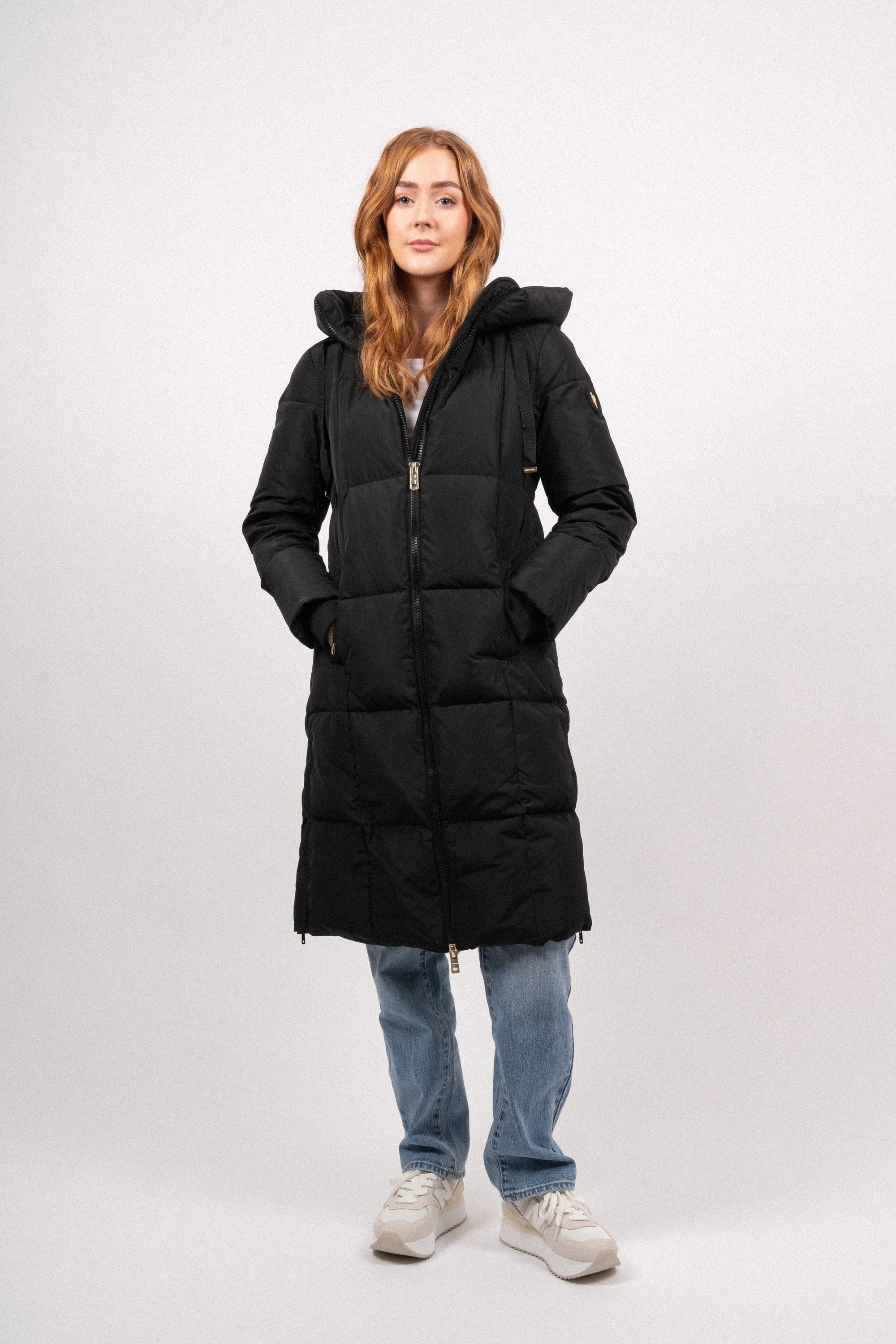 Nova Square Down Coat - Black