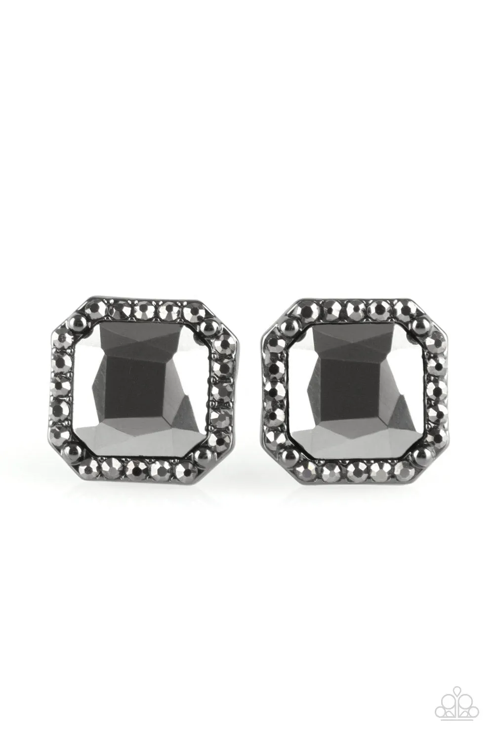 Open Door Jewelry - Act Your AGELESS - Black Post Earrings - Paparazzi Accessories