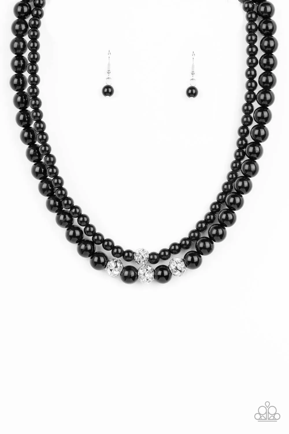 Open Door Jewelry - Brilliant Ballerina - Black Necklace - Paparazzi Accessories