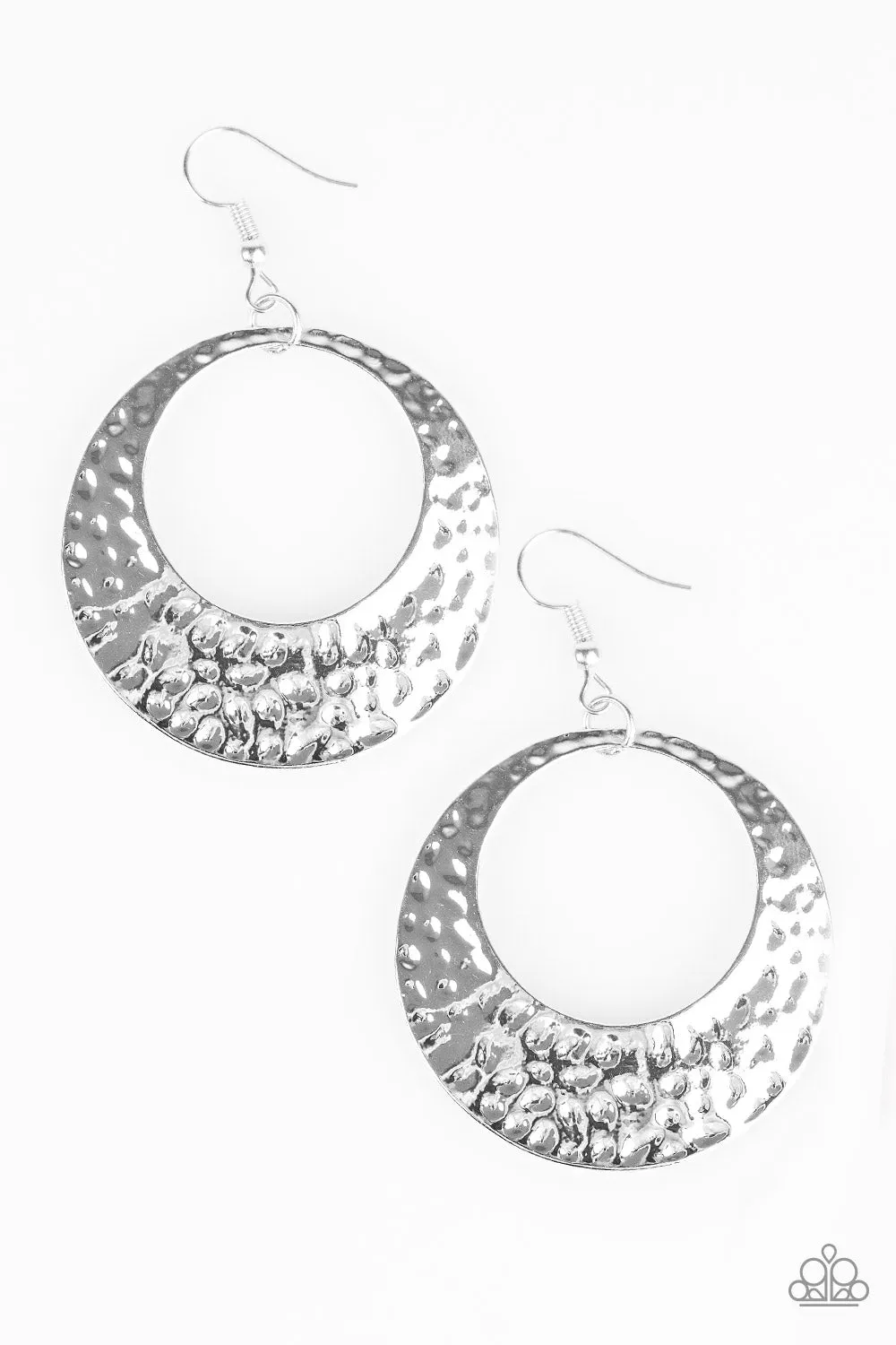 Open Door Jewelry - Casual Shimmer - Silver Earrings - Paparazzi Accessories