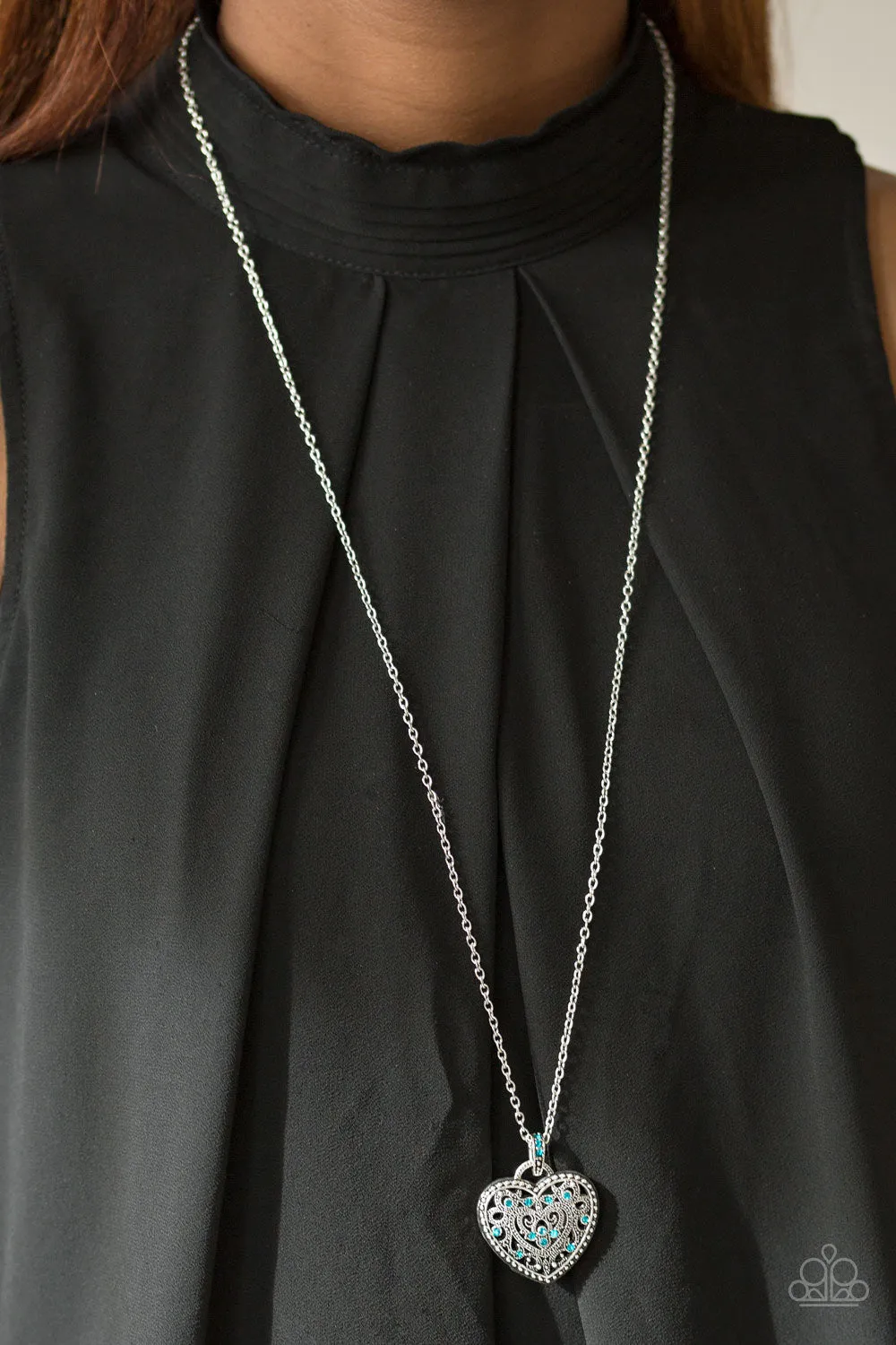 Open Door Jewelry - Charmingly Casanova - Blue Necklace - Paparazzi Accessories