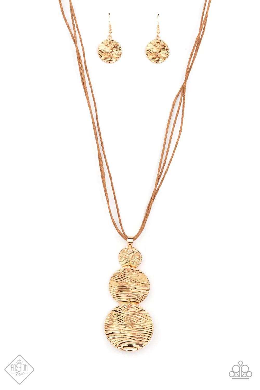 Open Door Jewelry - Circulating Shimmer - Gold Necklace - Paparazzi Accessories