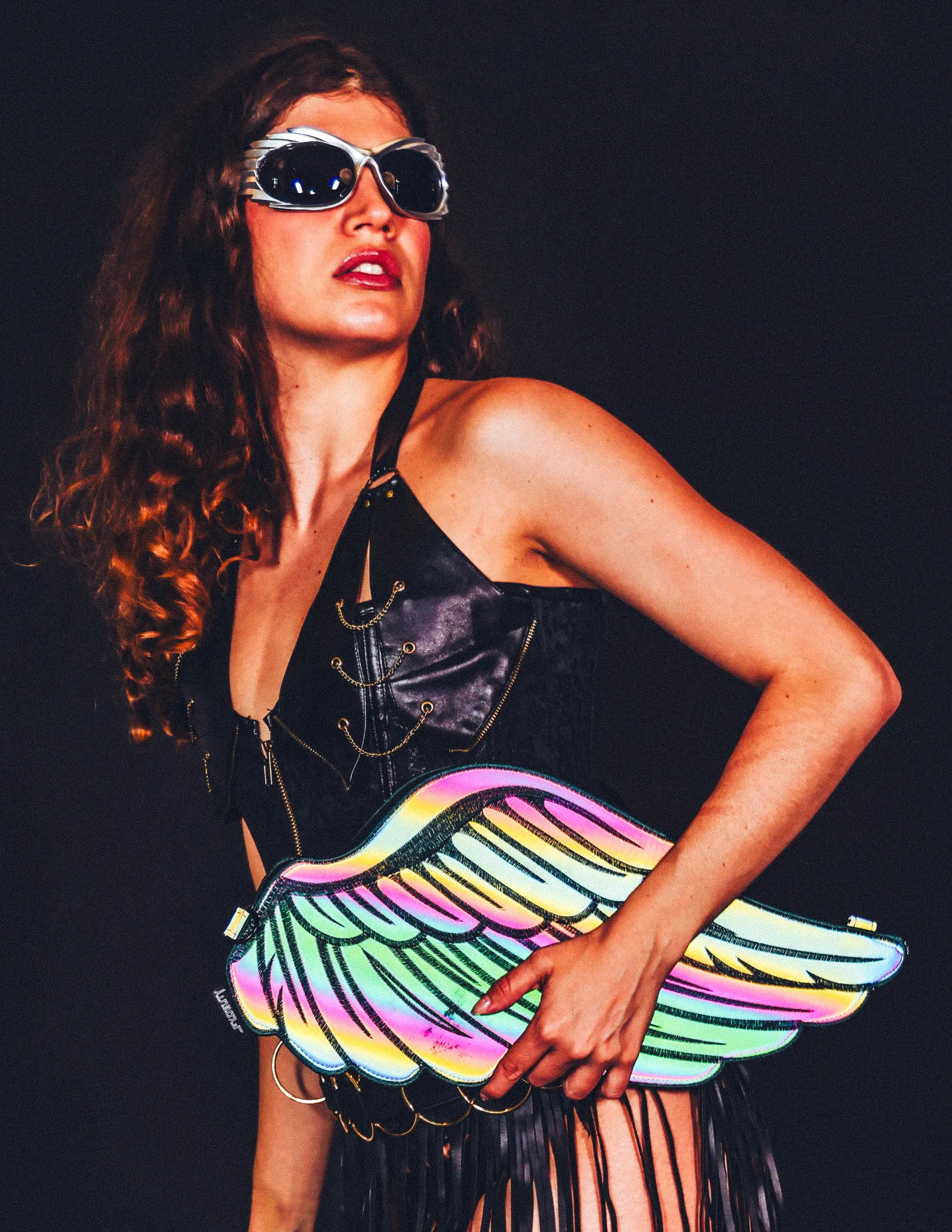 Quiver / Clutch Bag | WINGS | Reflective Rainbow