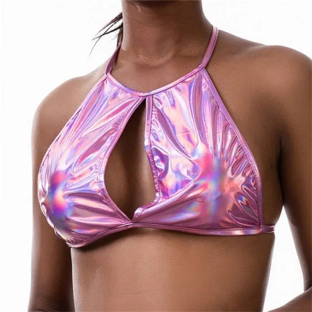 Rave Holographic Crop Top