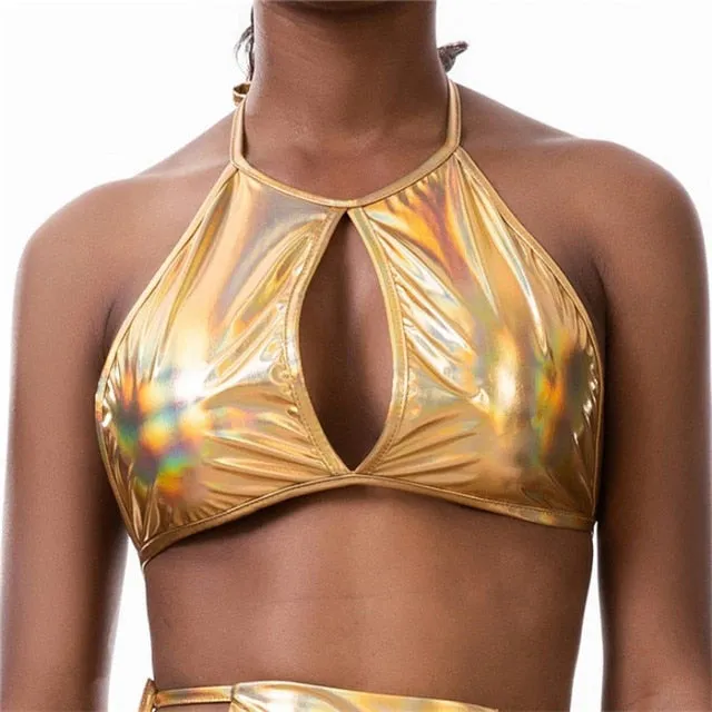 Rave Holographic Crop Top