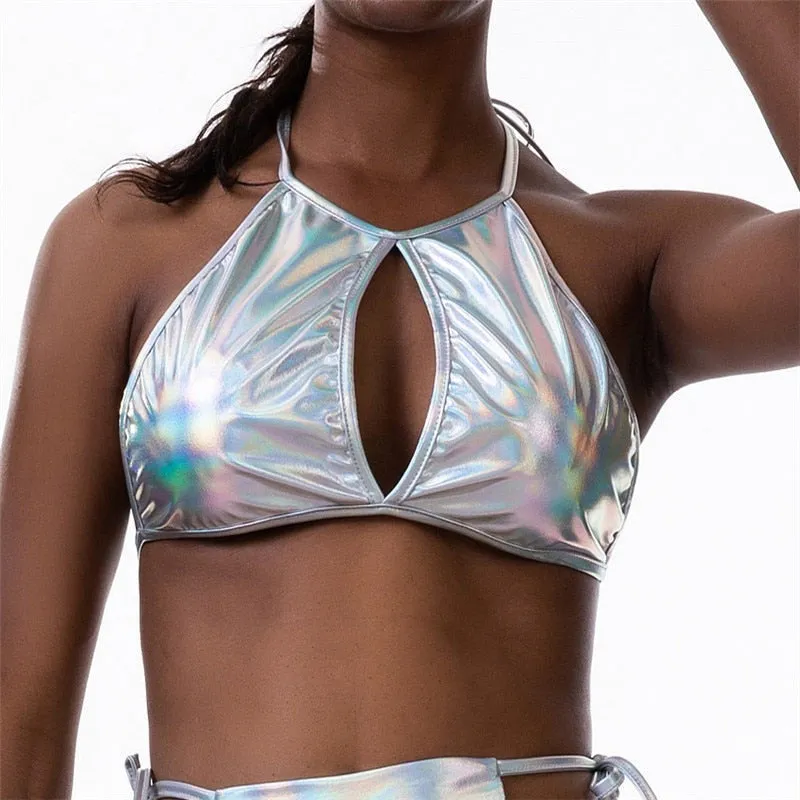 Rave Holographic Crop Top