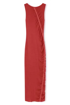 Red Contrast Knit Dress