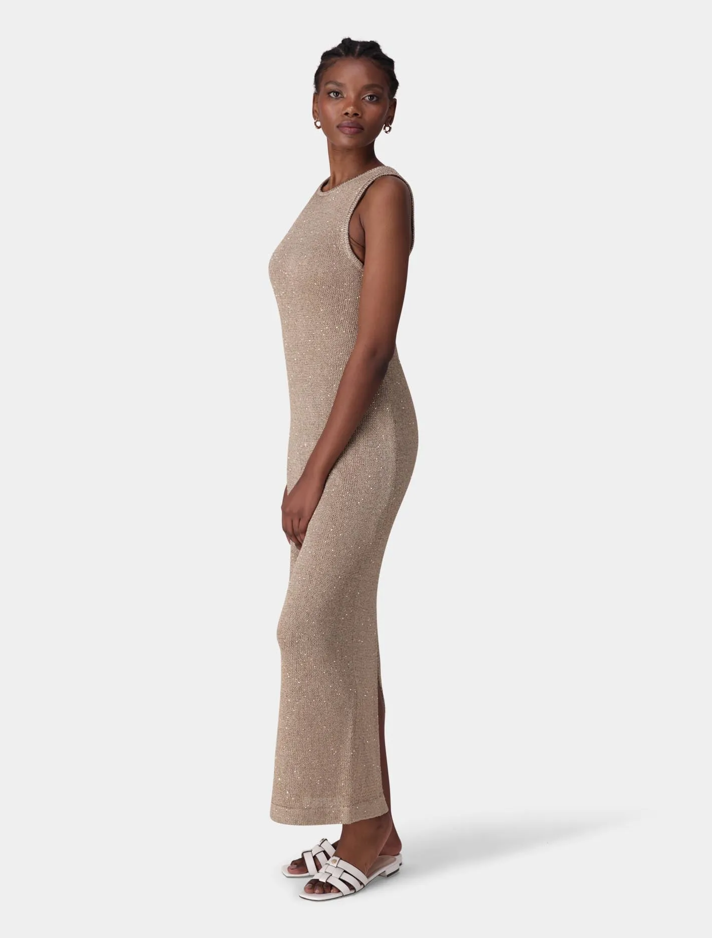 Rio Sequin Metallic Knit Dress