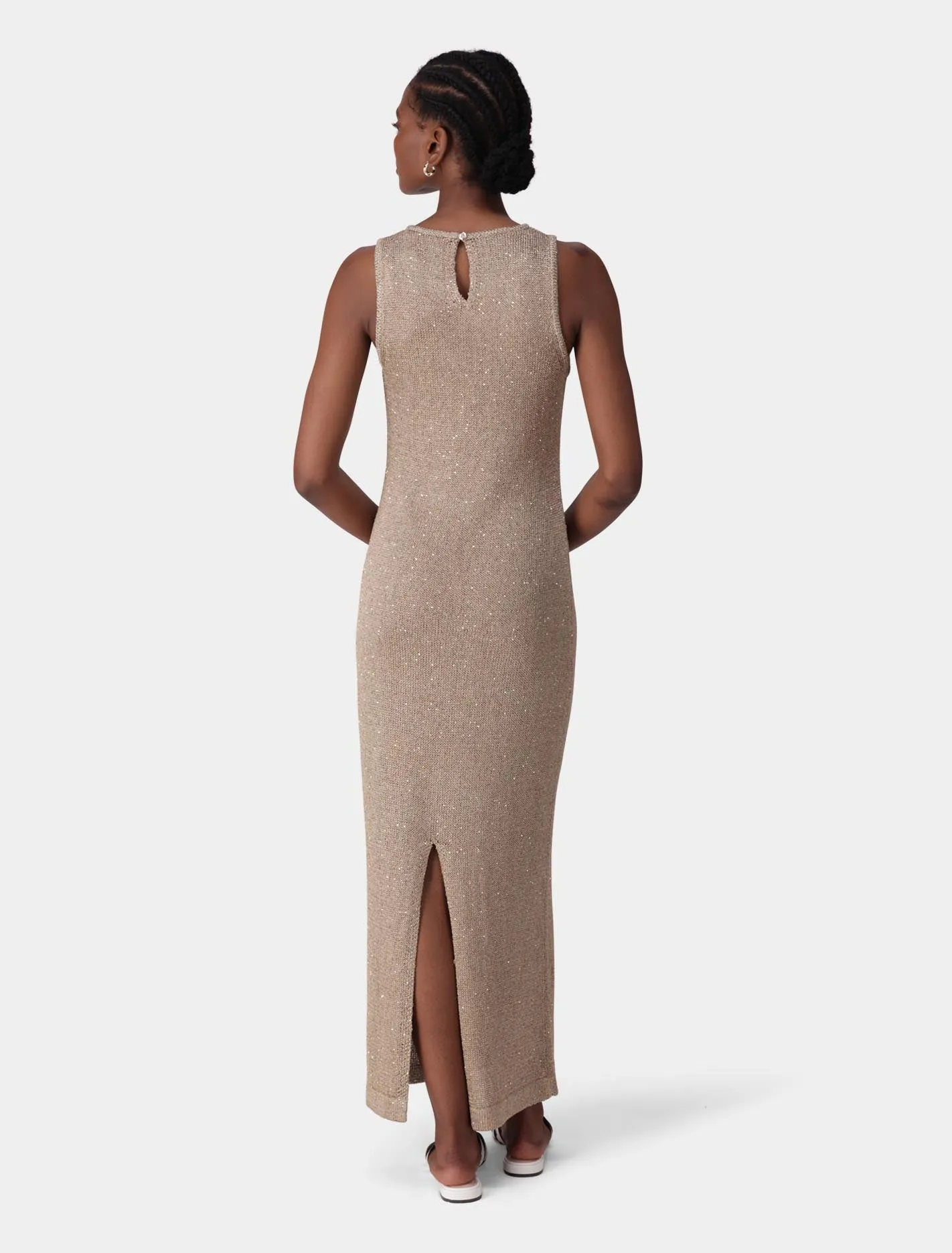 Rio Sequin Metallic Knit Dress