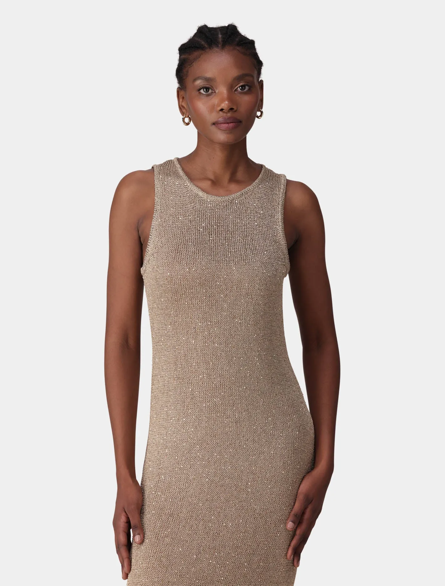 Rio Sequin Metallic Knit Dress