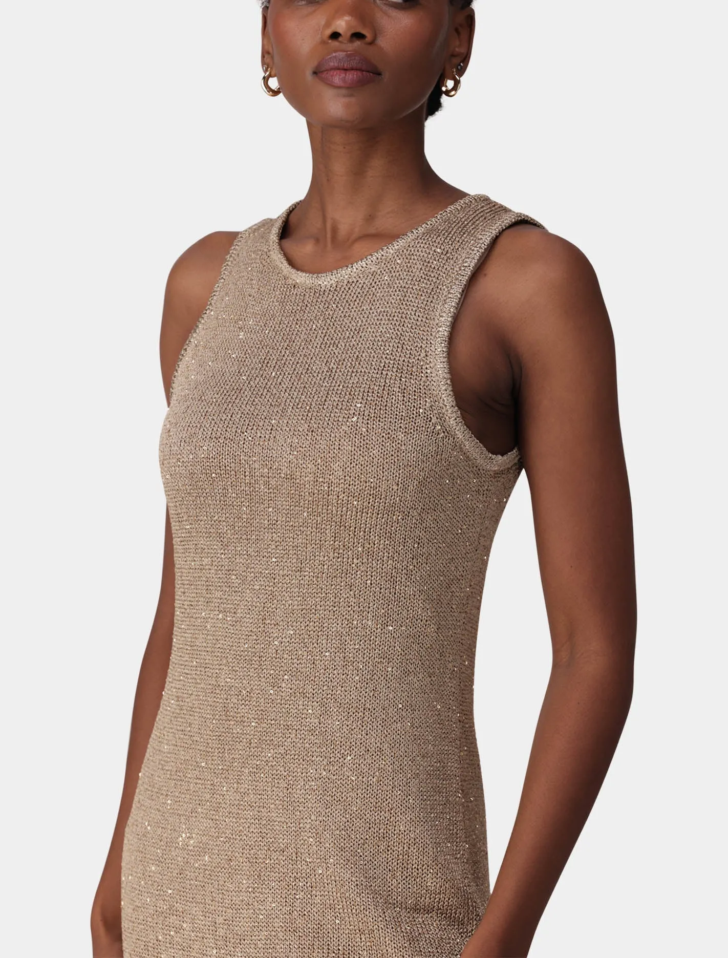 Rio Sequin Metallic Knit Dress