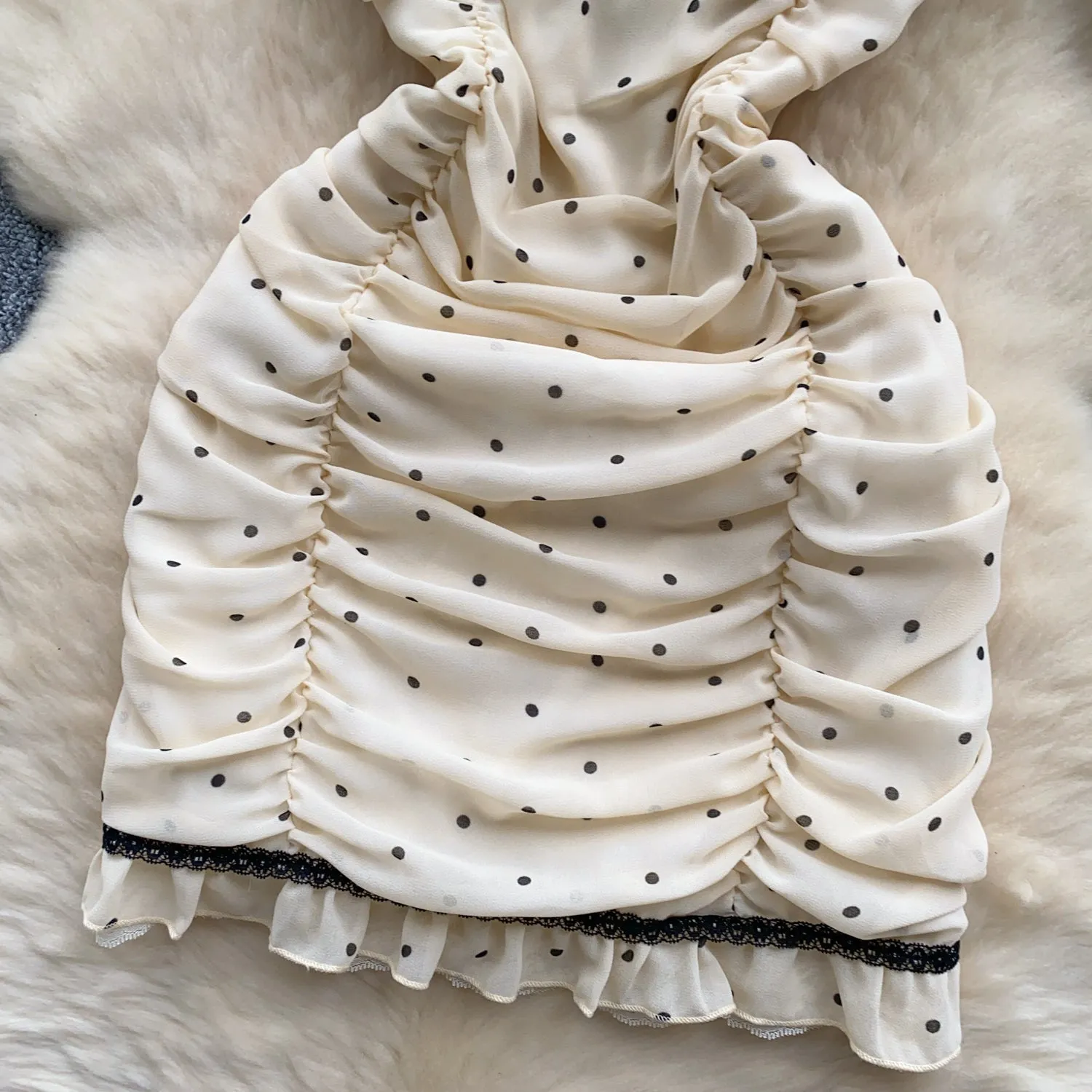 Sexy Polka Dot Lace-up Dress