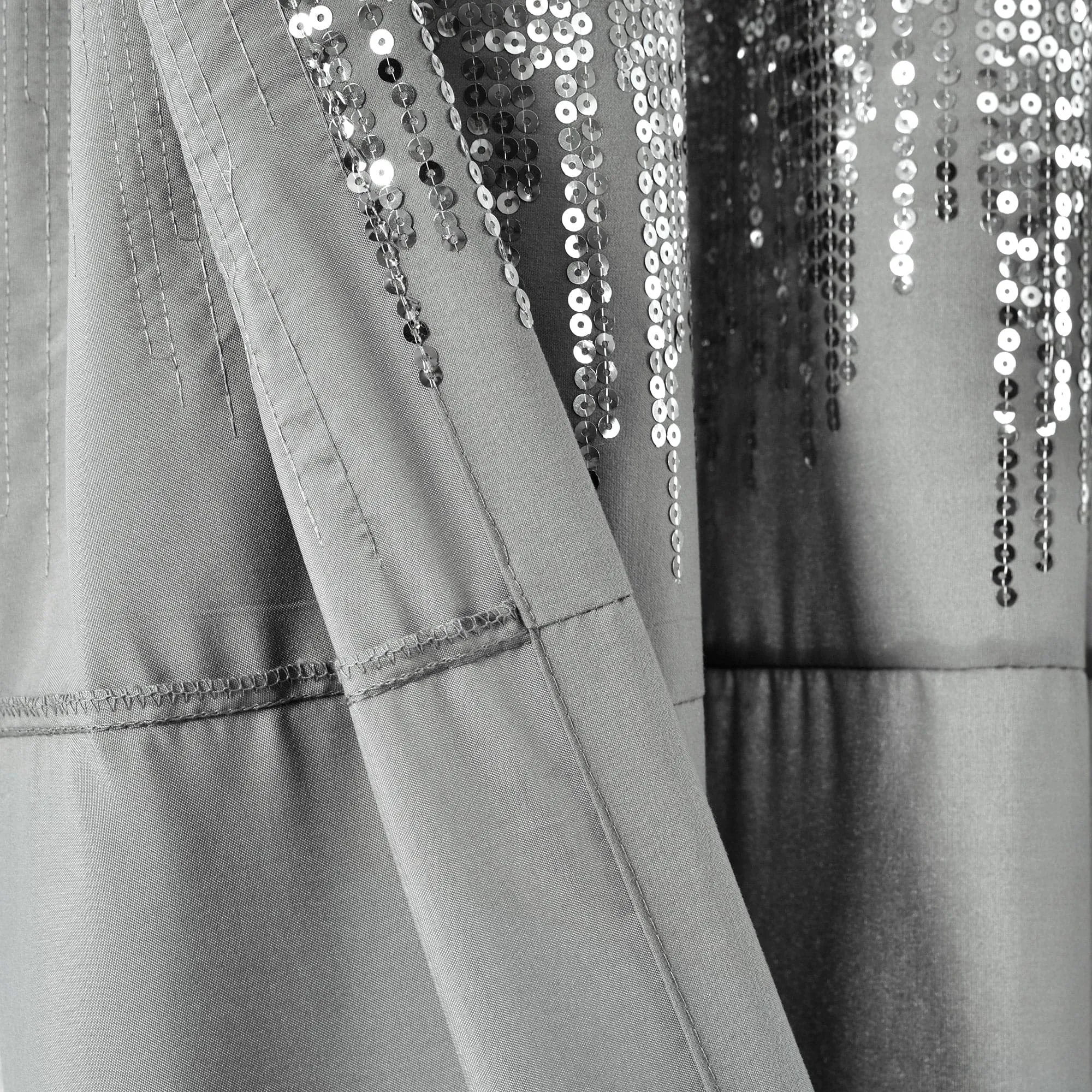 Shimmer Sequins Window Curtain Panel Set